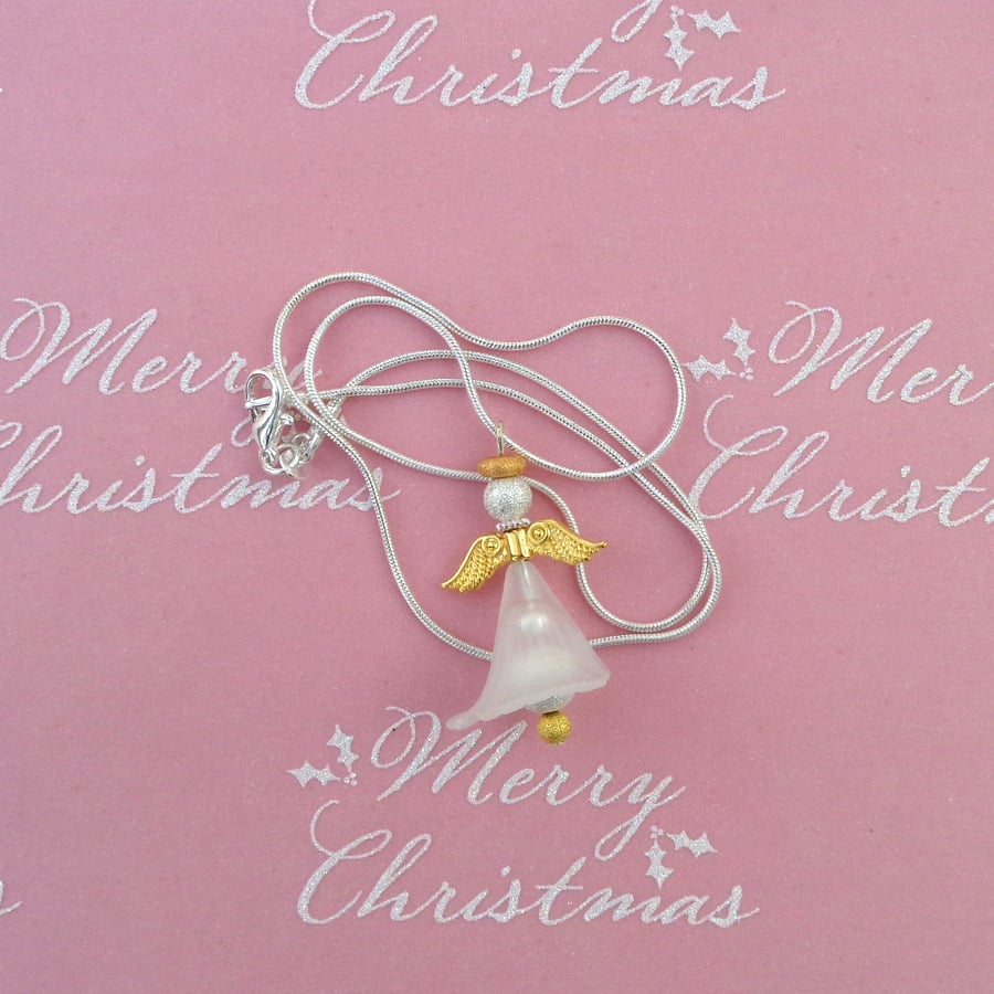 Christmas pendant Novelty silver & gold angel