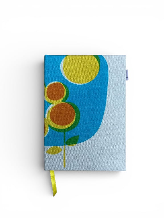 Perfectly Imperfect. A5 hand printed sketchbook - Sunflowers design 