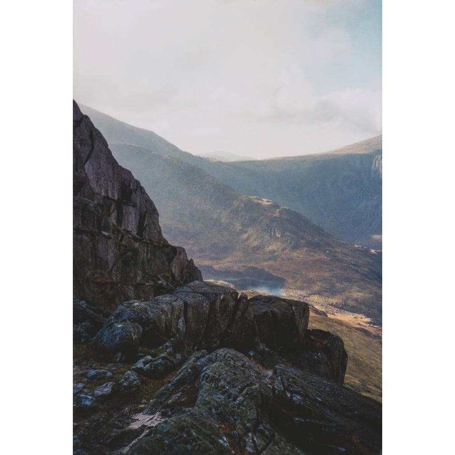 Photographic Print of Llyn Bochlwyd in the Glyderau, Eryri (Snowdonia)