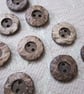 10 Small Chunky Coconut Buttons, 15mm - Image 3