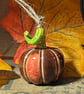 Brown Small hanging ceramic pumpkin decoration  - Image 1