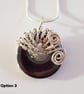 Hematite Wire Wrapped Pendant Necklace - Silver Wirework Gemstone - Image 5