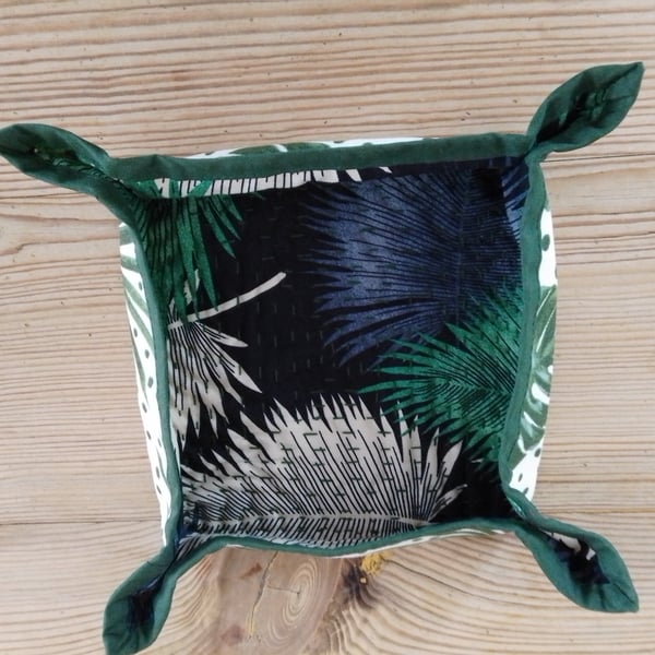handmade fabric storage trays for use in the bedroom, bathroom or office. 