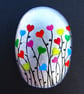 Painted Stone, Flowers Birthday Gift, Pebble Painting, Art Magnet, Small Rock - Image 1
