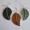 3 x Stained Glass Leaves