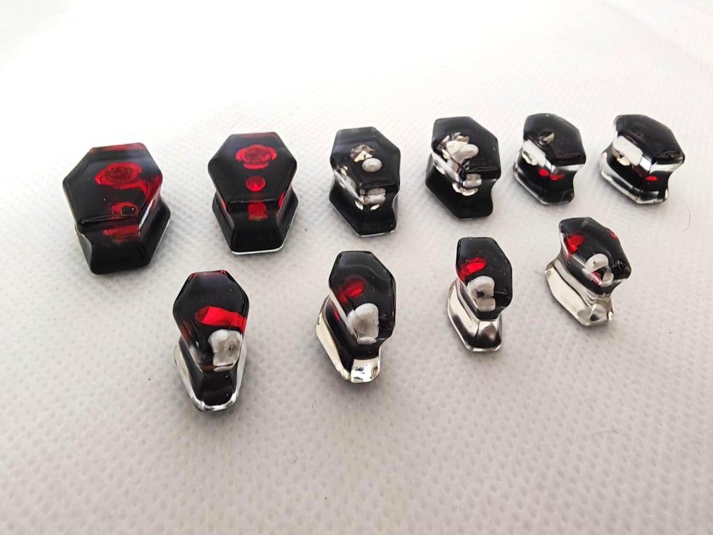 Gothic Coffin Ear Tunnels: Halloween Handmade Gauges