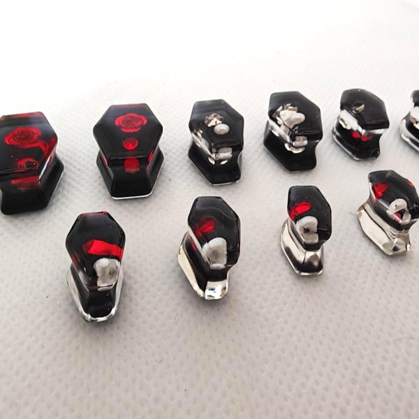Gothic Coffin Ear Tunnels: Halloween Handmade Gauges