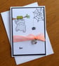 Halloween Card - Bat With Pumpkin Charm - Image 1