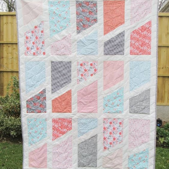 Summer Colours Patchwork Lap Quilt Throw