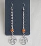 Dangly Pentacle Charm Earrings - Image 1