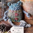 Catkin the Frog - A Cosy Little Handknitted Companion