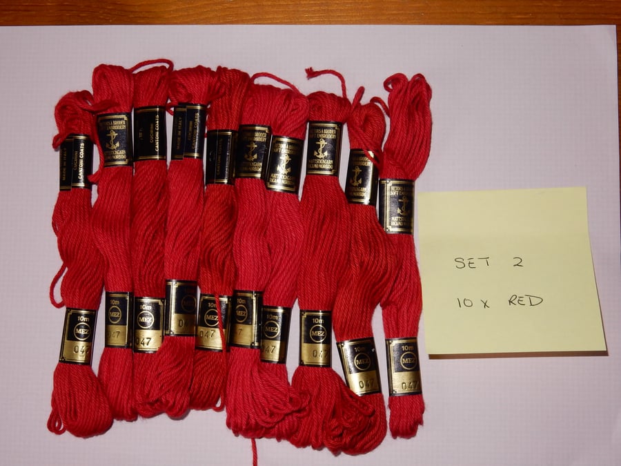 Anchor soft embroidery thread red