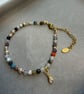 Handmade Natural Gemstone & Pearl Bracelet – 14K Gold Plated Steel - Image 4