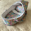 Doll's Carrycot, multi-coloured suitable for 14 inch dolls