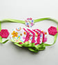 BUNTING – POLKA DOT PINK & FLORAL WITH A LIME RIBBON - Image 2