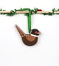 Pheasant hanging ornament for Christmas tree, Christmas gift for hunters. - Image 3