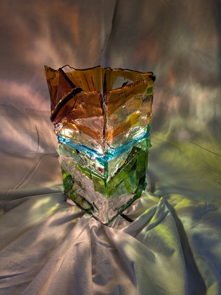 Spring Burst Fused Stained Glass Lamp
