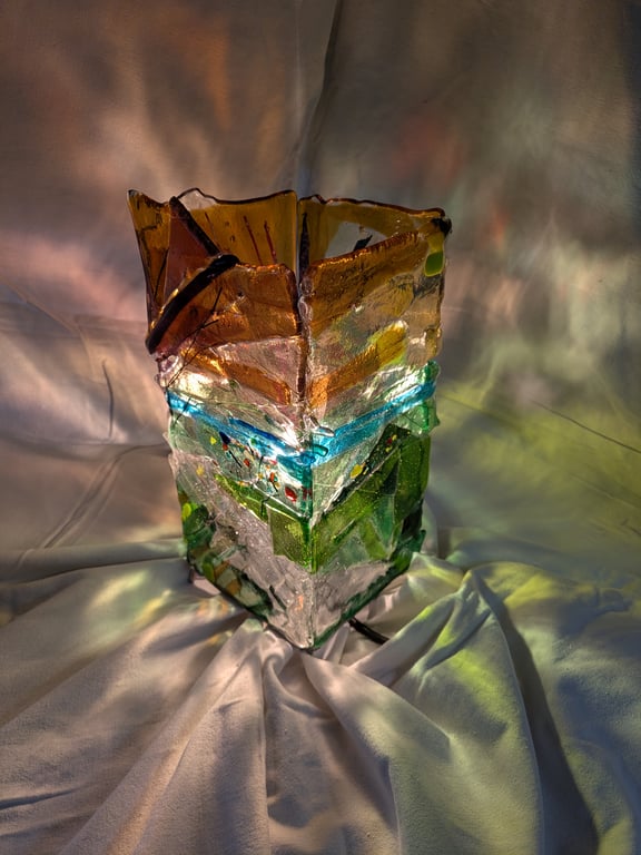 Spring Burst Fused Stained Glass Lamp