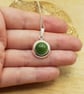 Small round Nephrite Jade pendant.12th anniversary gemstone.  - Image 3