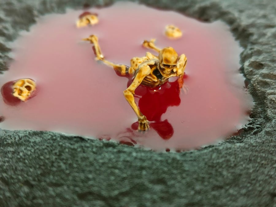 Blood Pool Skeleton Skulls DnD Terrain Scenery miniature tabletop 28mm D&D 5e