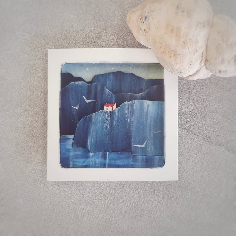 'The Cry of the Gulls' - single greetings card, blank inside