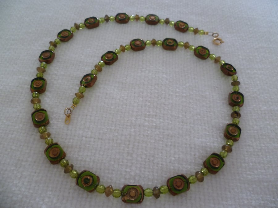 Green Square Necklace