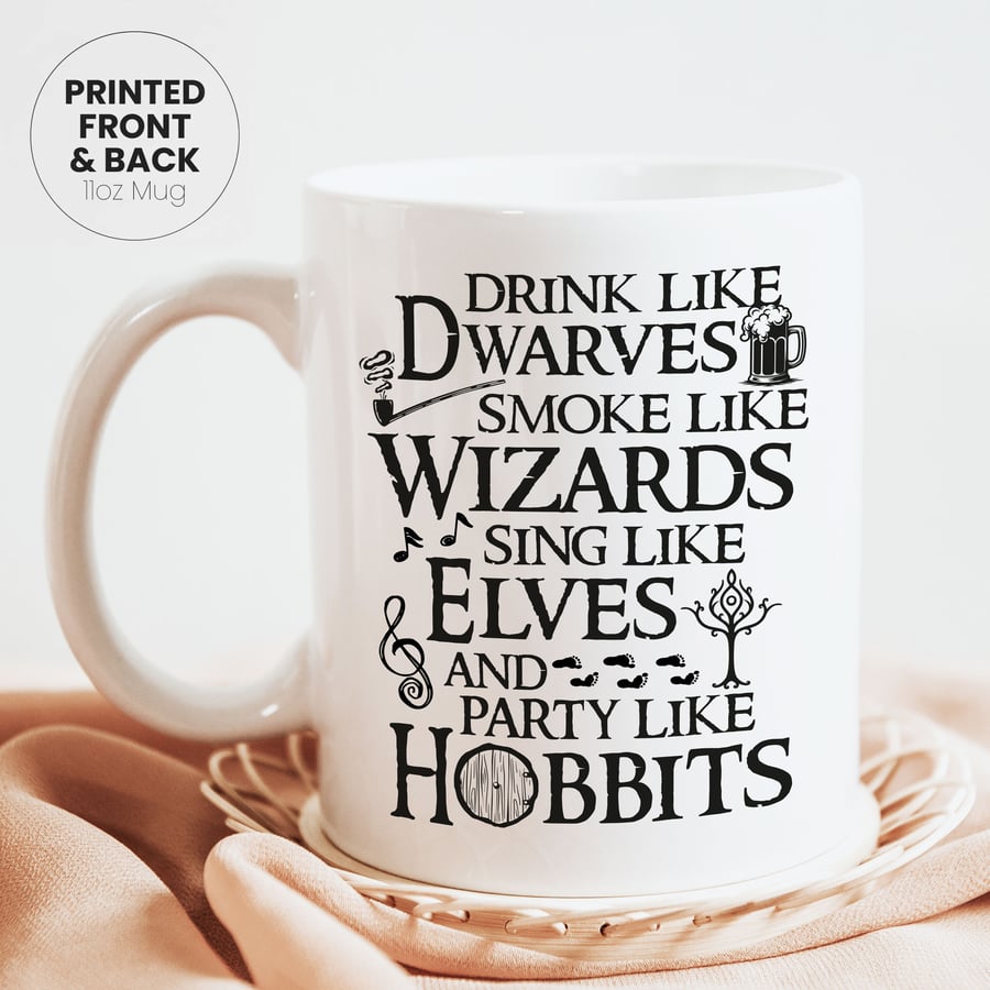 Middle Earth Merriment Mug, Lord of the Rings Mug, LOTR Gift for Fans