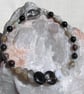 Botswana Agate Gemstone Crystal Beaded Bracelet "Savannah" - Image 3
