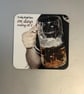 I only drink....  9.5cm cork backed coaster 
