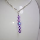 Purple faceted beaded necklace