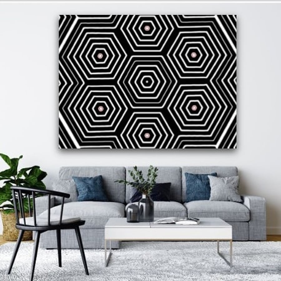 MONOCHROME HEXAGONS