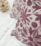 Hand Printed Linen Lampshade in Raspberry Pink - Image 9