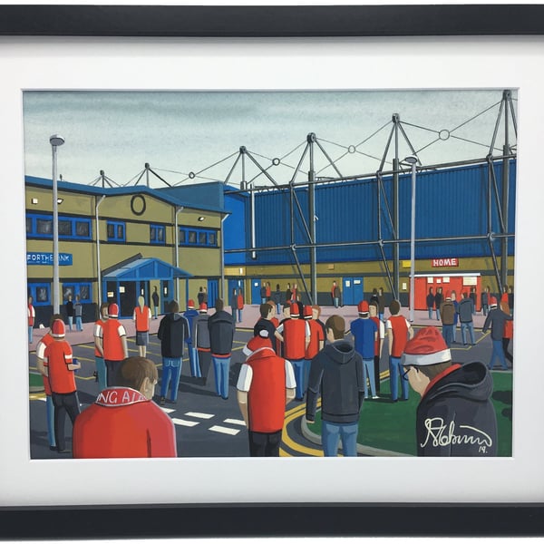 Stirling, Framed & Unframed Art Print Albion Football FC, Forthbank Stadium Gift