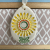 Pottery Easter Egg decoration with yellow sunflower