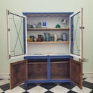 Upcycled glass-fronted display cabinet