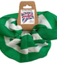  Union Jack Green White Flag Hair Scrunchie Scrunchies Accessory Ties Elastic