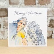Christmas Card Scrooge and Marley