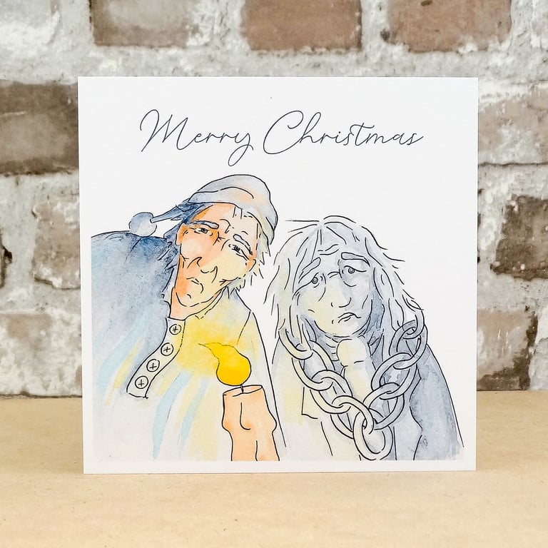 Christmas Card Scrooge and Marley