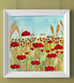 Poppy Fields Hand Embroidery Panel Only - Image 5