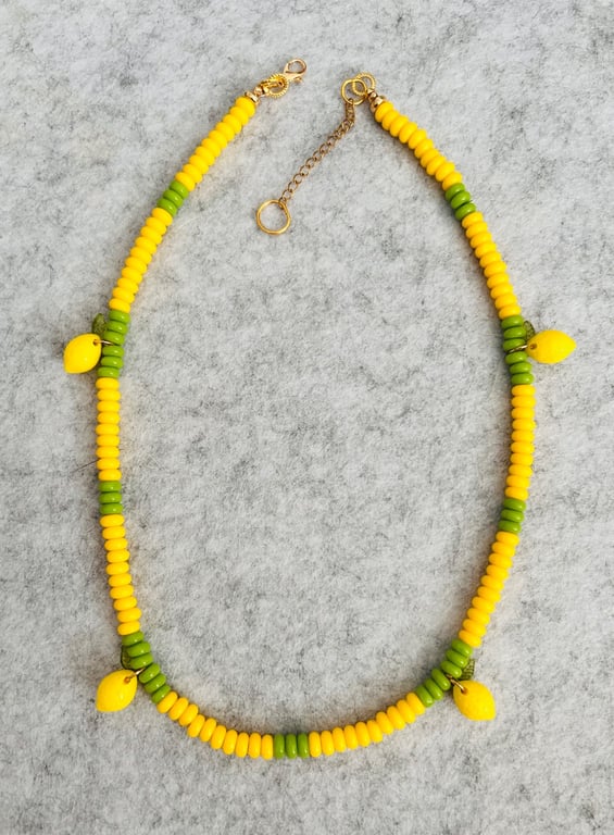 Summer Necklace with Lemon pendants