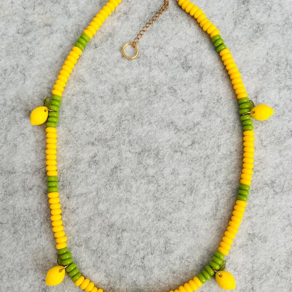Summer Necklace with Lemon pendants