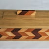 Wooden Trinket Box Zig Zag Effect.