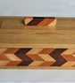 Wooden Trinket Box Zig Zag Effect.