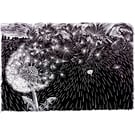 Dandelion with Oil Refinery