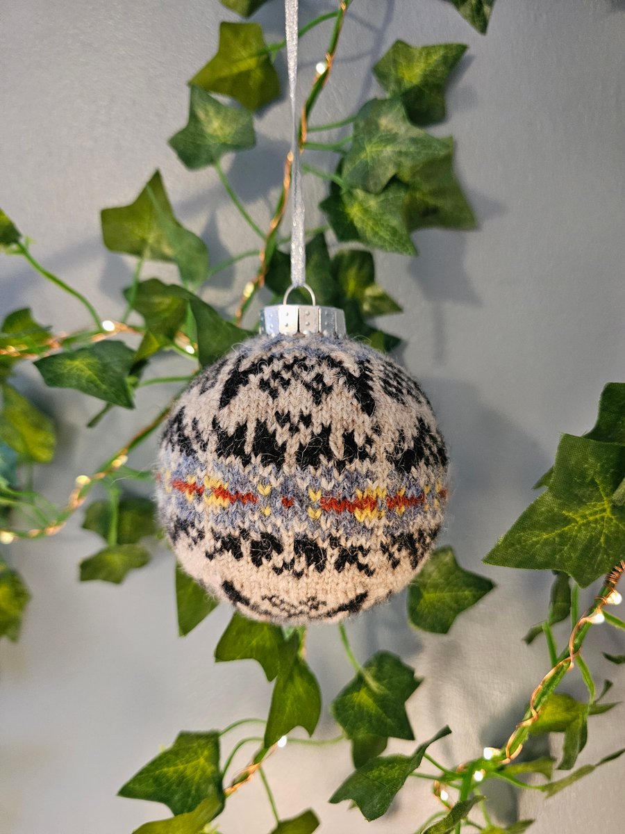 Hand Knit Fair Isle Bauble