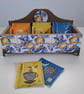 Wooden Tea Box with Compartments, Decoupaged & Hand Painted Tea Storage