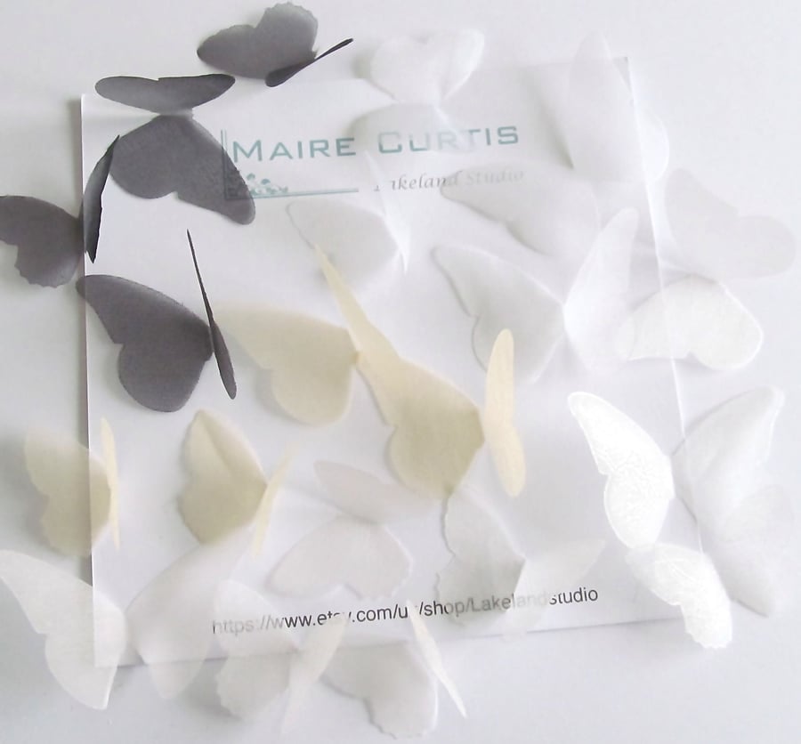 Hand Crafted Pure Silk Organza Butterflies