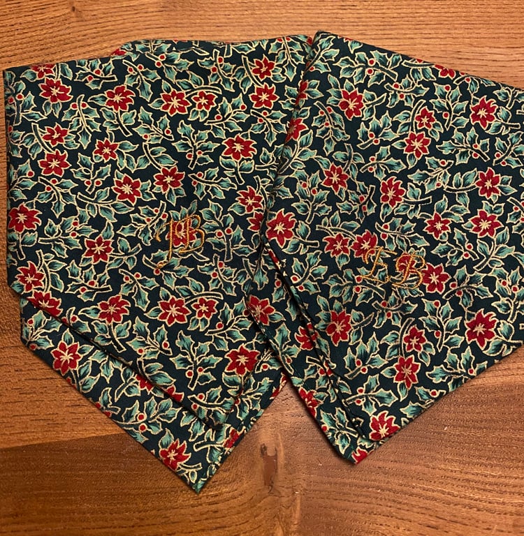 Custom embroidered Napkins set of two