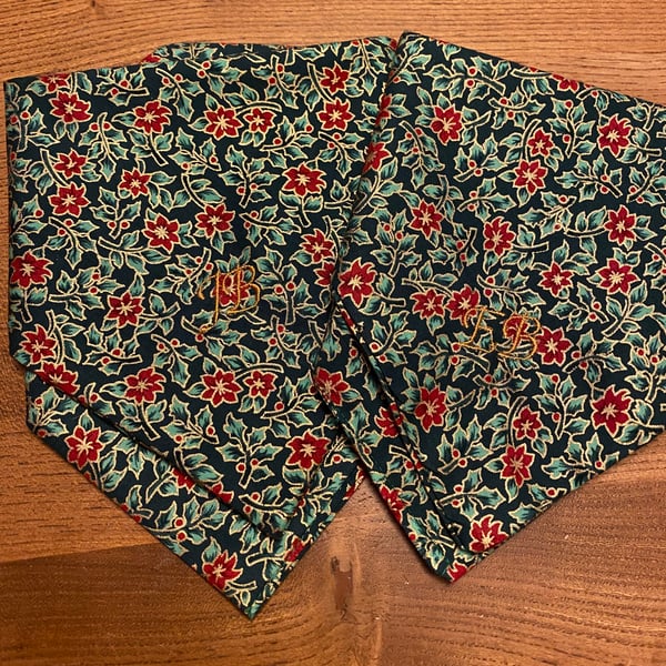 Custom embroidered Napkins set of two