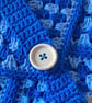 Granny Square Book Sleeve - Book Wrap -  Blue Crocheted Book Sleeve - Image 6